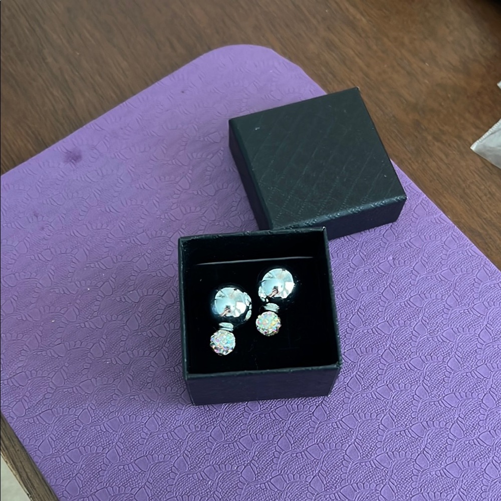 Elegant Silver and Crystal Earrings